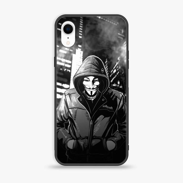 iPhone XR - Anonymous 2.0 Series - Premium Printed Glass soft Bumper shock Proof Case