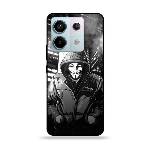 Redmi Note 13 - Anonymous 2.0 Design 1  - Premium Metal Printed soft Bumper shock Proof Case CS-33912