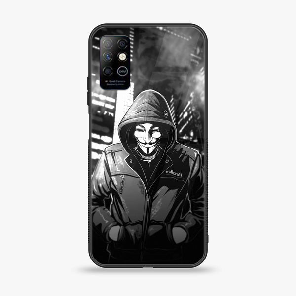 Infinix Note 8 - Anonymous 2.0 Series - Premium Printed Glass soft Bumper shock Proof Case