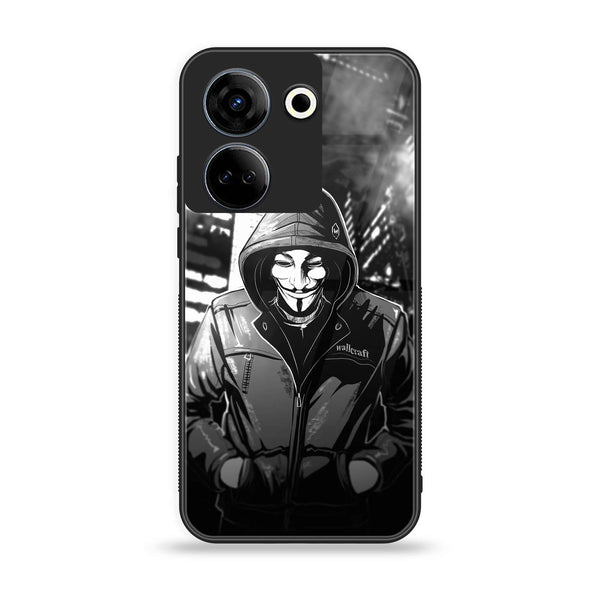 Tecno Camon 20 / 20 pro  - Anonymous 2.0 Design 1 - Premium Metal Printed soft Bumper shock Proof Case CS-31007