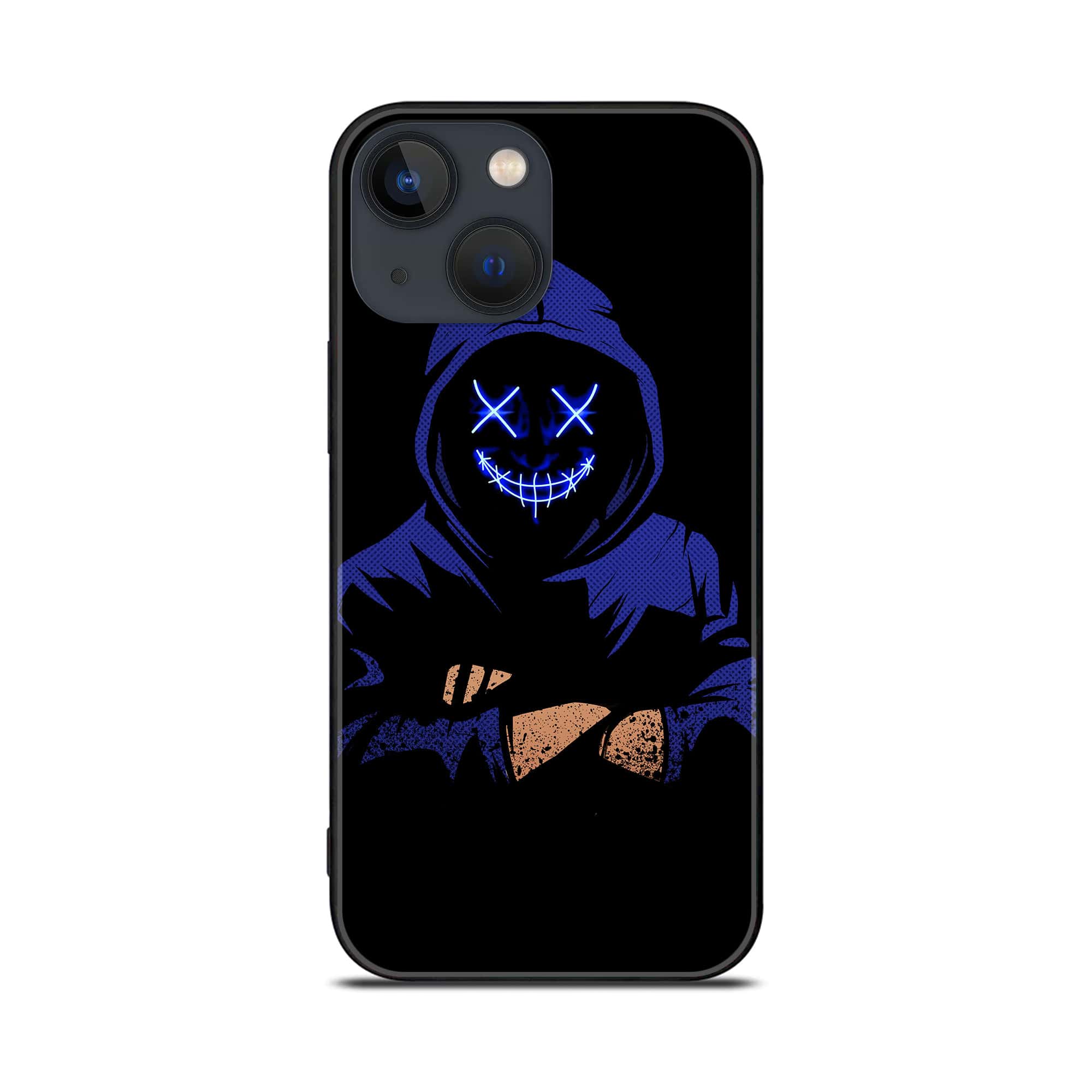 iPhone 14 - Anonymous 2.0 Series - Premium Printed Glass soft Bumper shock Proof Case