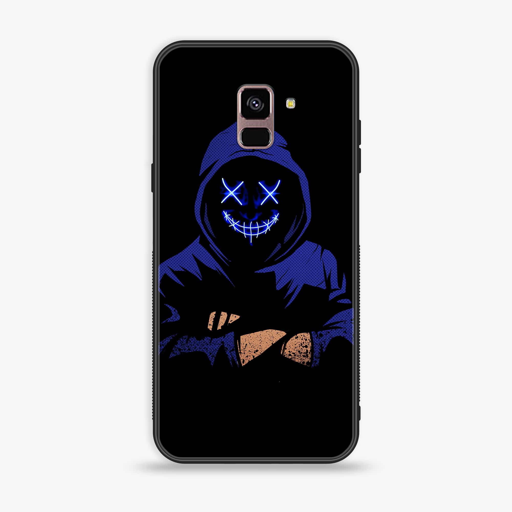 Samsung Galaxy A8+ (2018) - Anonymous 2.0 Series - Premium Printed Glass soft Bumper shock Proof Case