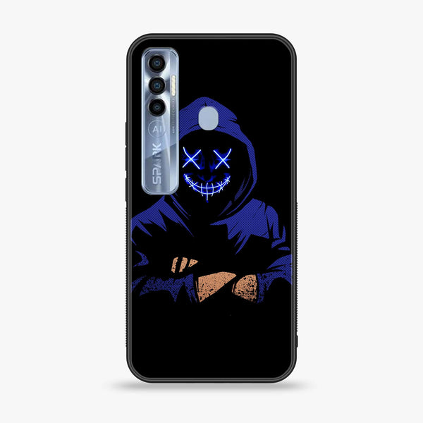 Tecno Spark 7 Pro  Anonymous 2.0 Design 10  Premium Printed Glass soft Bumper shock Proof Case CS-33680