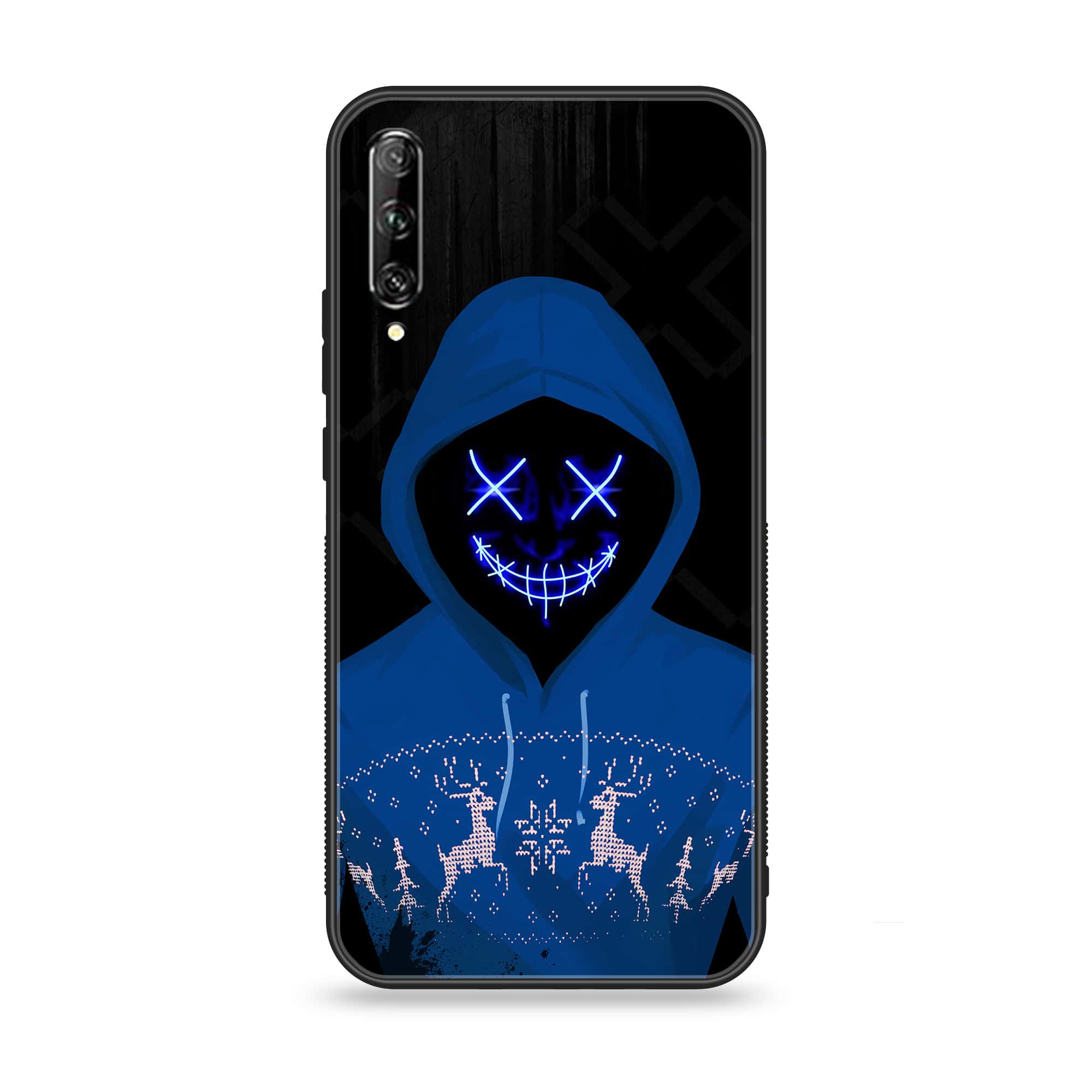 Huawei Y9s - Anonymous 2.0 Series - Premium Printed Glass soft Bumper shock Proof Case