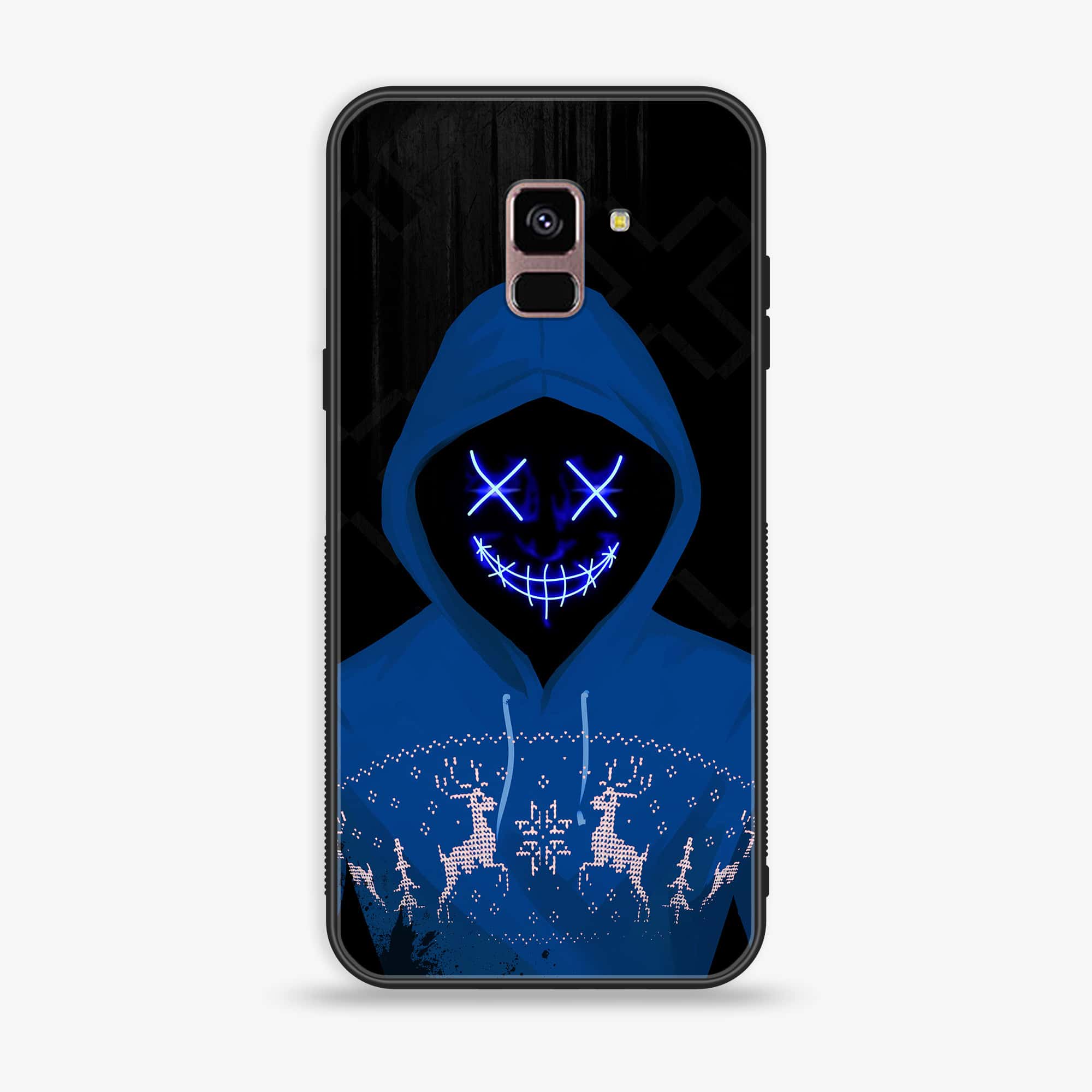 Samsung Galaxy A8+ (2018) - Anonymous 2.0 Series - Premium Printed Glass soft Bumper shock Proof Case