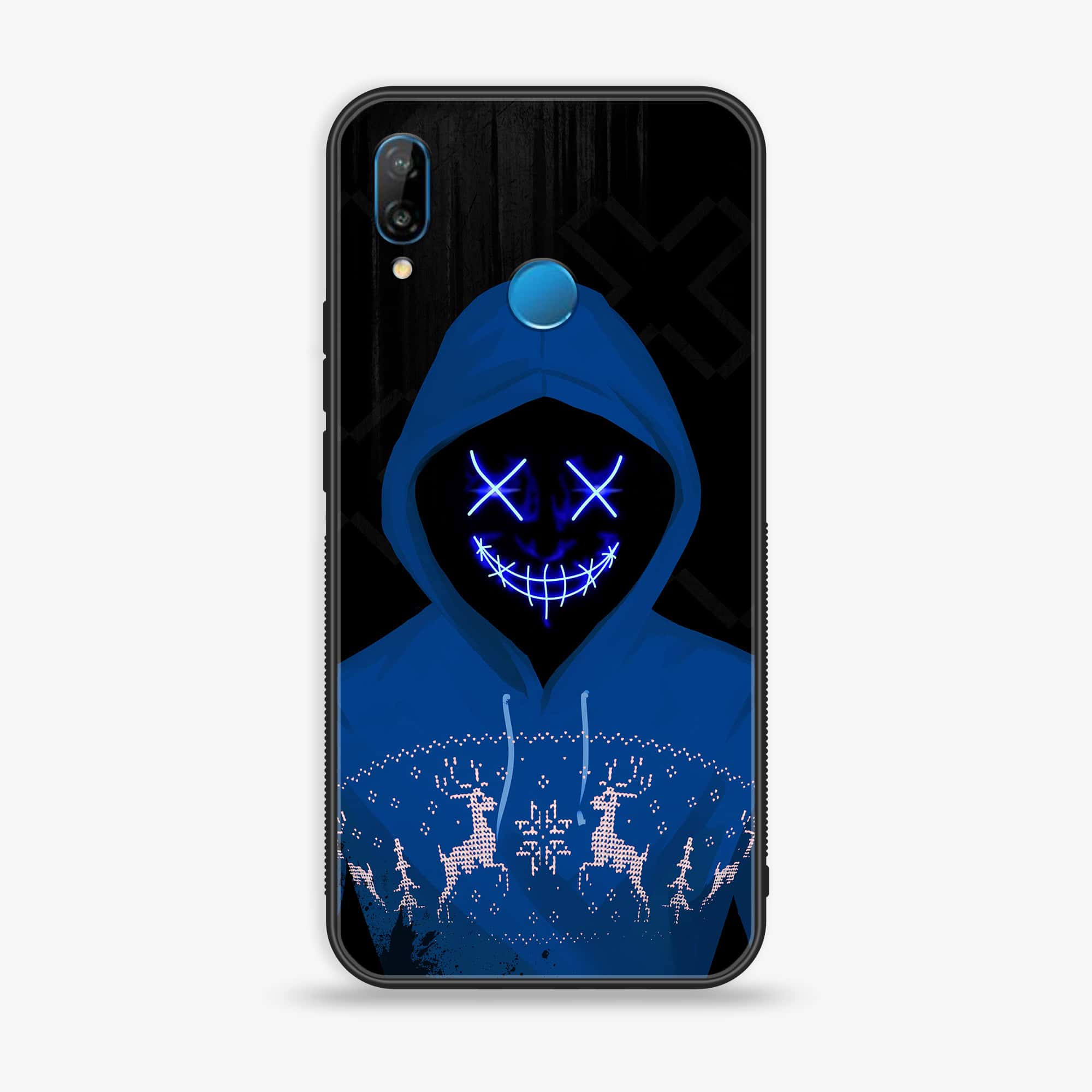 Huawei Y9 (2019) - Anonymous 2.0 Series - Premium Printed Glass soft Bumper shock Proof Case