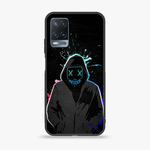 Oppo A54 - Anonymous 2.0 Series  Design 8 - Premium Printed Glass soft Bumper shock Proof Case  CS-40198