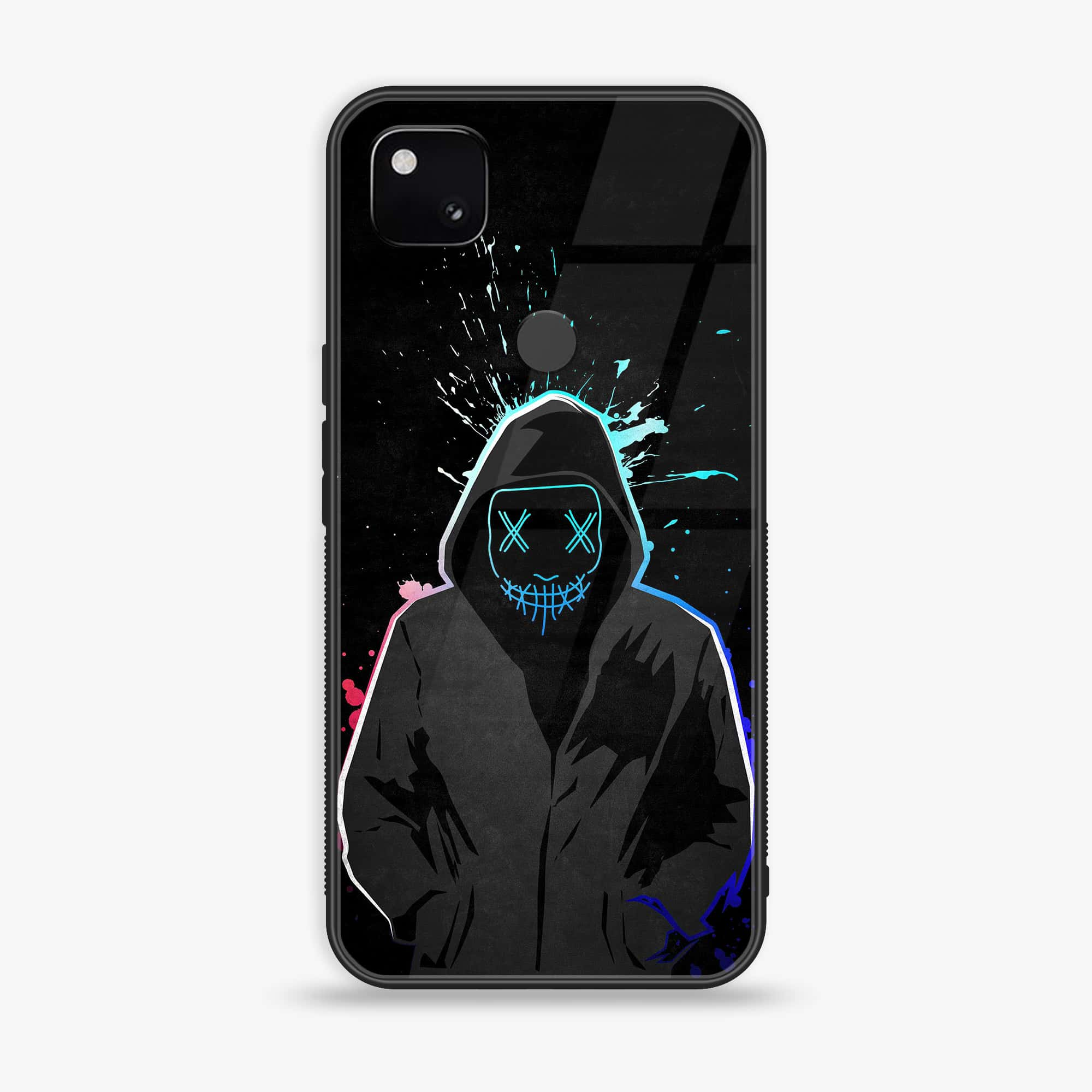 Google Pixel 4A - Anonymous 2.0 Series - Premium Printed Glass soft Bumper shock Proof Case