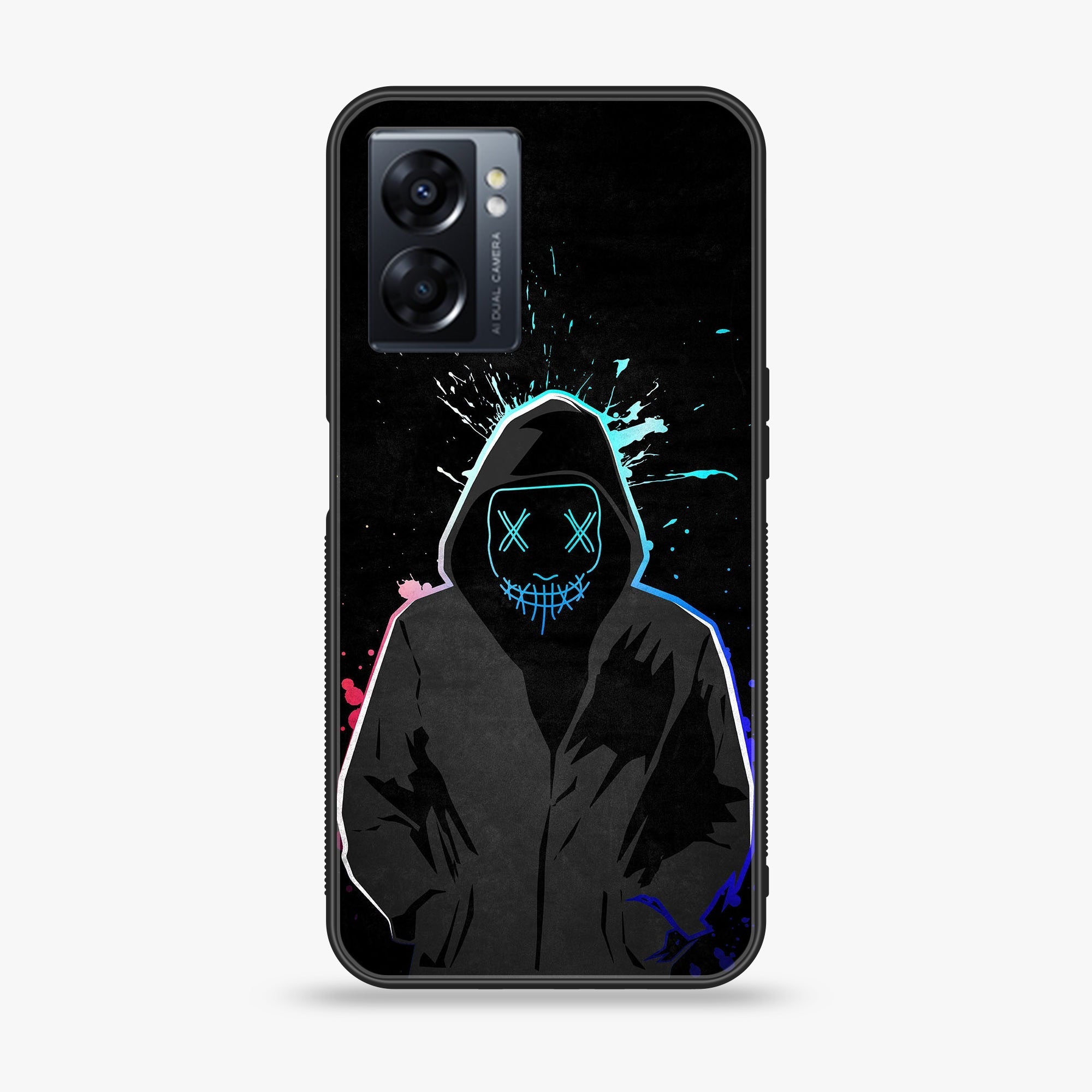 Oppo A77 4G - Anonymous 2.0 Series - Premium Metal Printed soft Bumper shock Proof Case