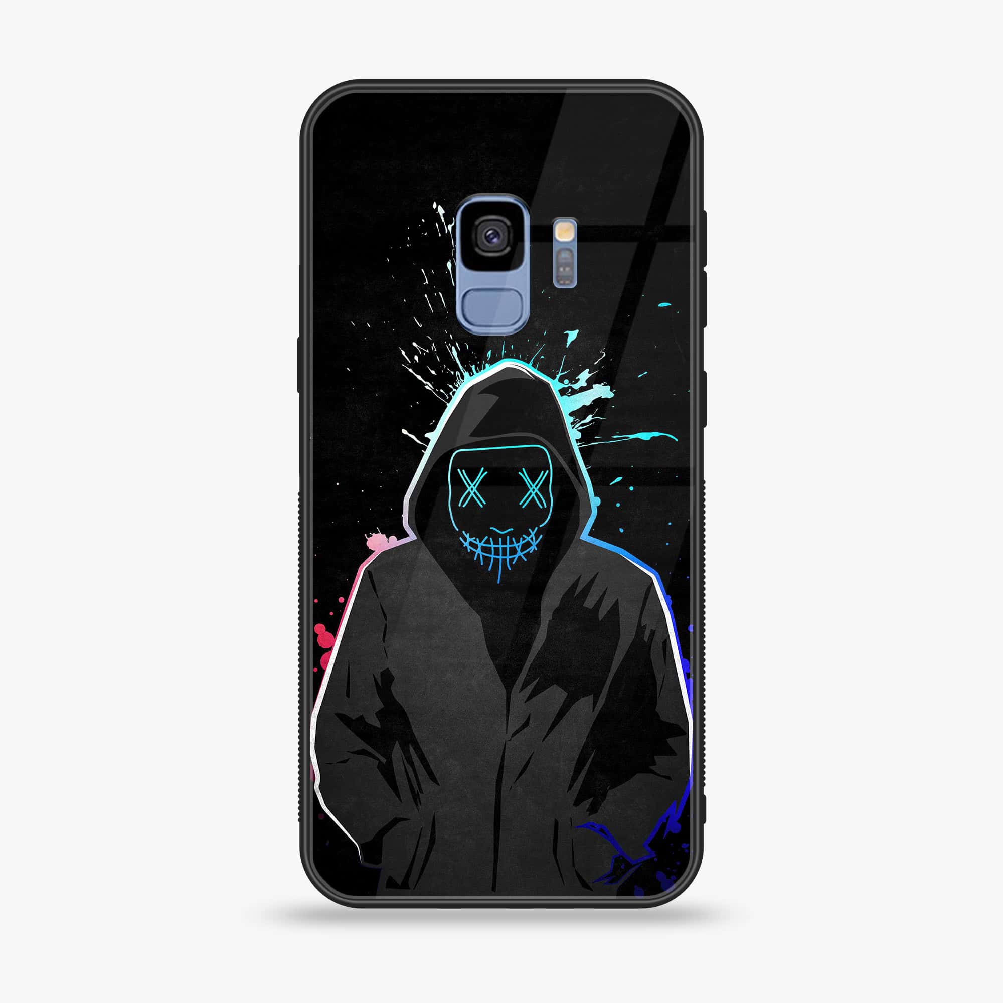 Galaxy S9 - Anonymous 2.0 Series - Premium Printed Glass soft Bumper shock Proof Case