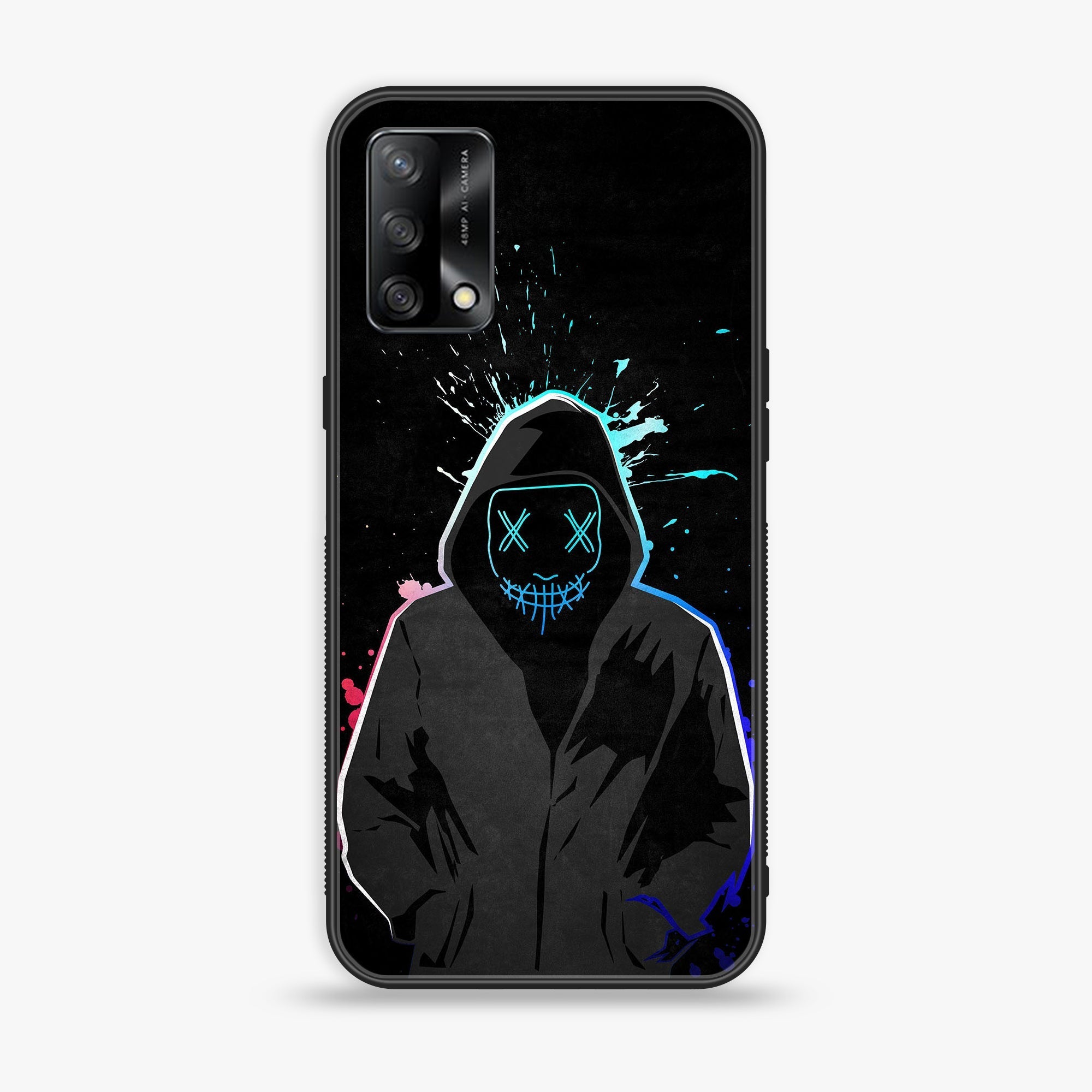 Oppo F19s  - Anonymous 2.0  Series - Premium Metal Printed soft Bumper shock Proof Case