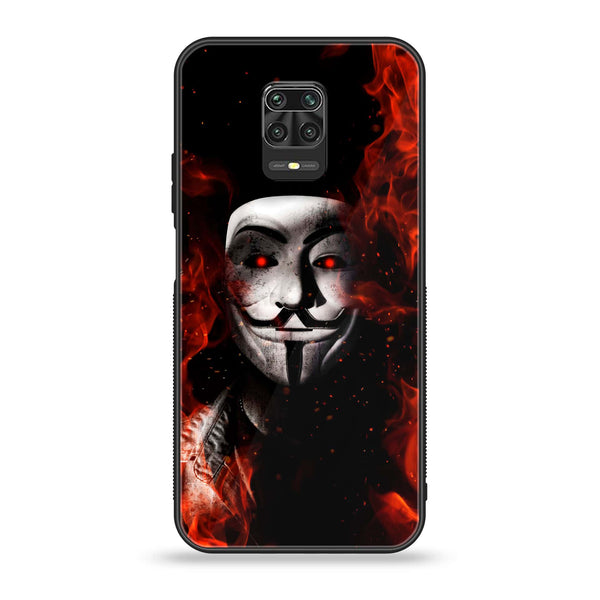 Xiaomi Redmi Note 9S - Anonymous 2.0 Design 7 - Premium Printed Glass soft Bumper shock Proof Case CS-22209