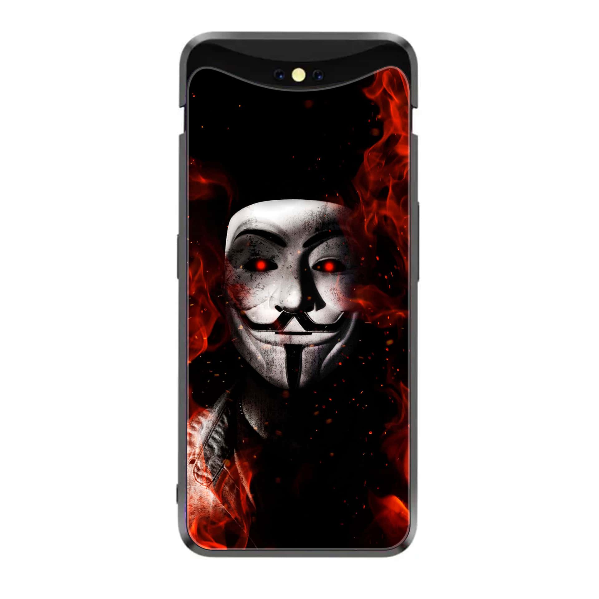 Oppo Find X - Anonymous 2.0 Series - Premium Printed Glass soft Bumper shock Proof Case
