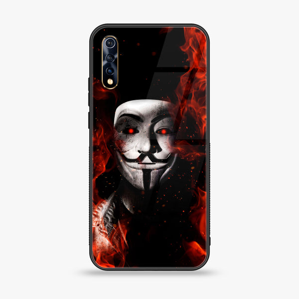 Vivo S1 - Anonymous 2.0 Design 7 - Premium Printed Glass soft Bumper shock Proof Case CS-8406