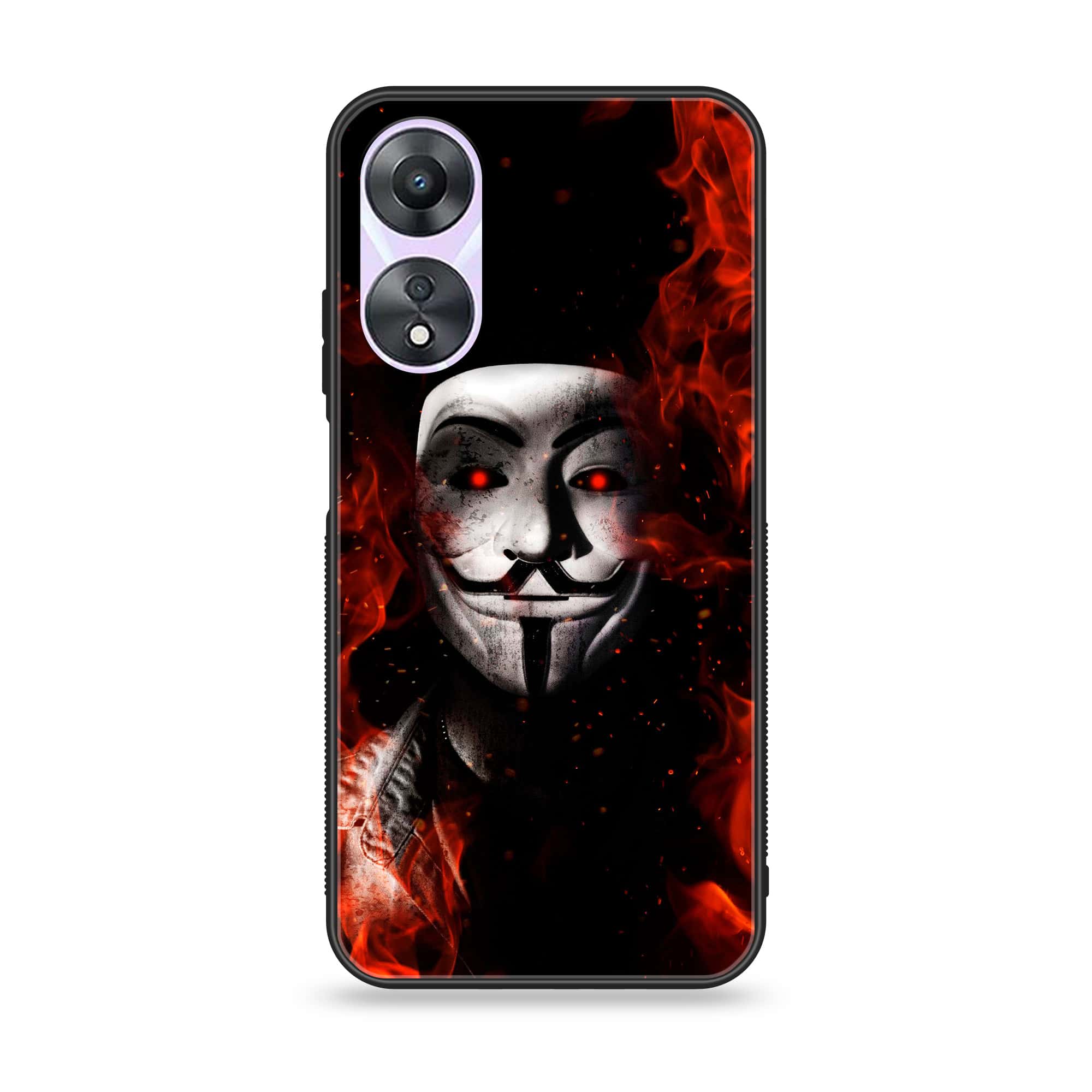 Oppo A78 4G - Anonymous 2.0 Series - Premium Printed Glass soft Bumper shock Proof Case