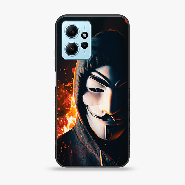 Xiaomi Redmi Note 12 - Anonymous 2.0 Design 6 - Premium Printed Glass soft Bumper shock Proof Case CS-20765