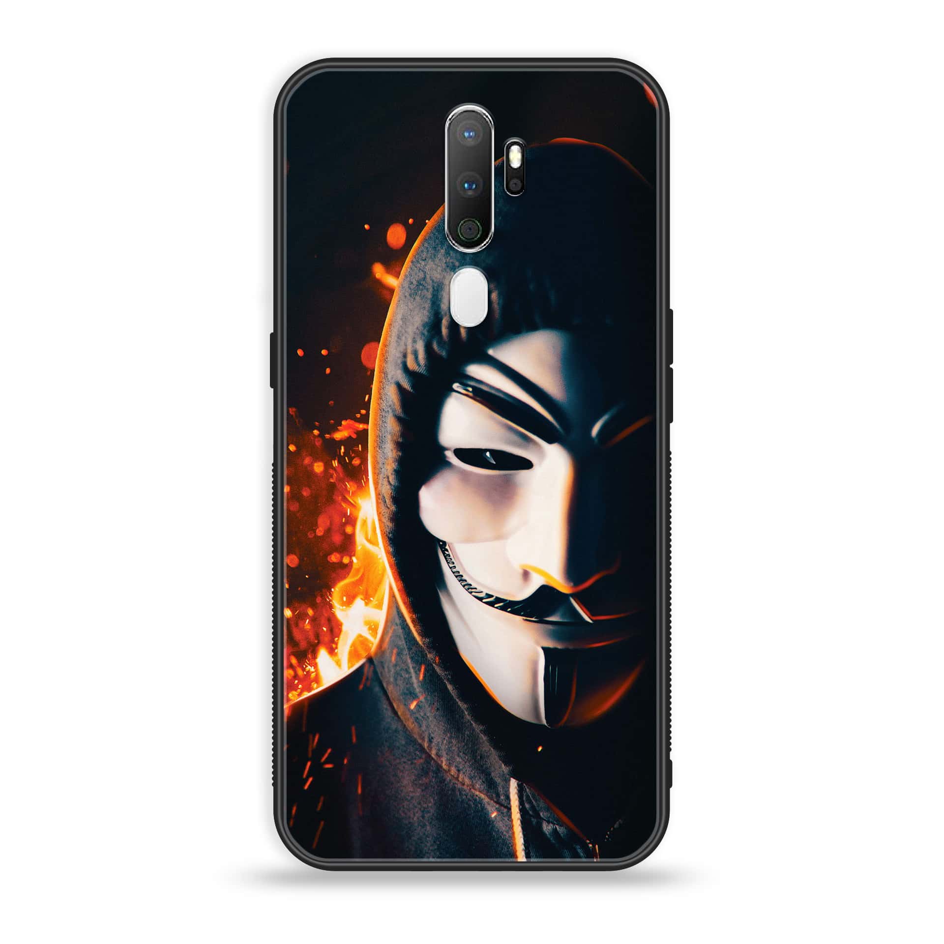 Oppo A9 2020 Anonymous 2.0 Series Premium Printed Glass soft Bumper shock Proof Case