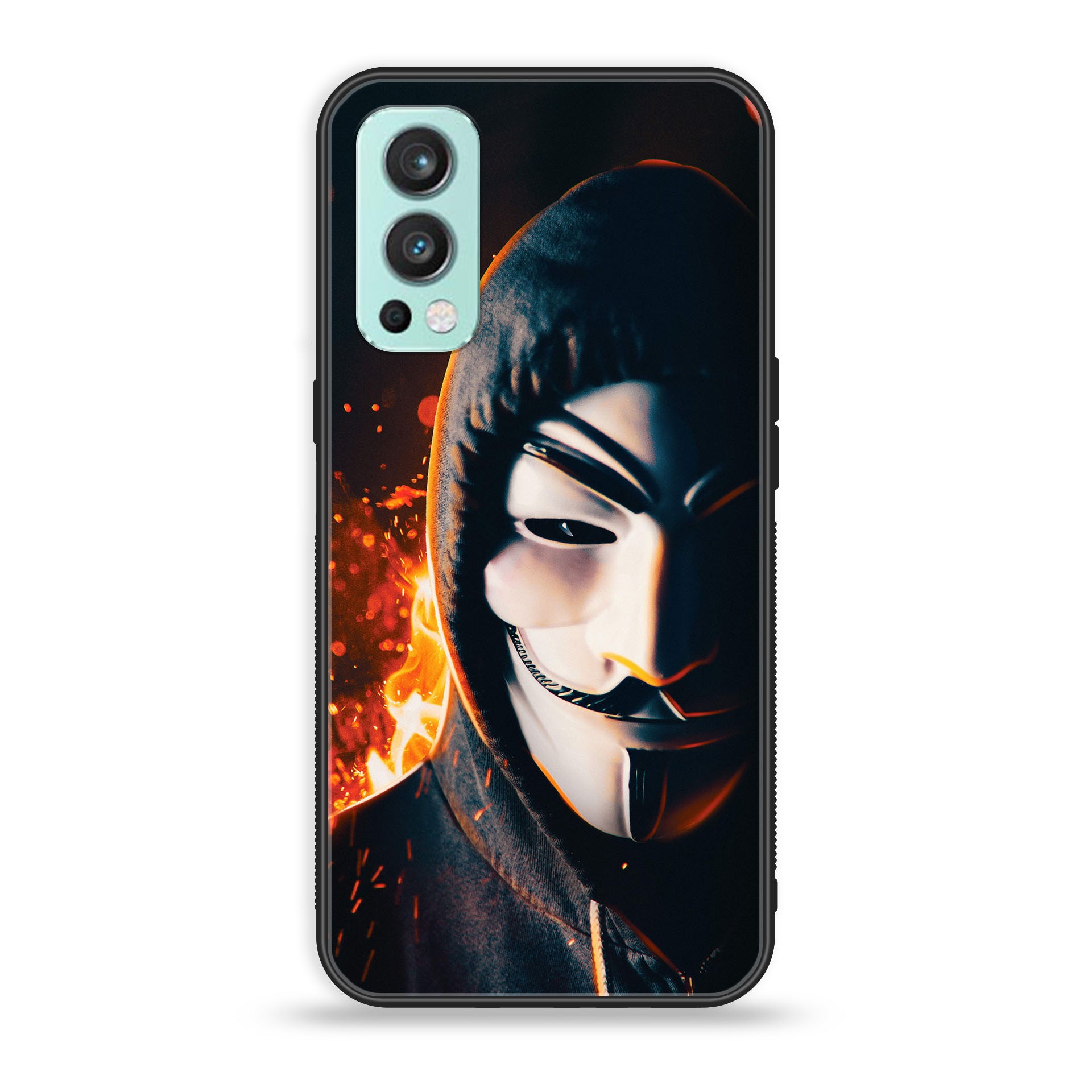 OnePlus Nord 2 5G - Anonymous 2.0 Series - Premium Printed Glass soft Bumper shock Proof Case