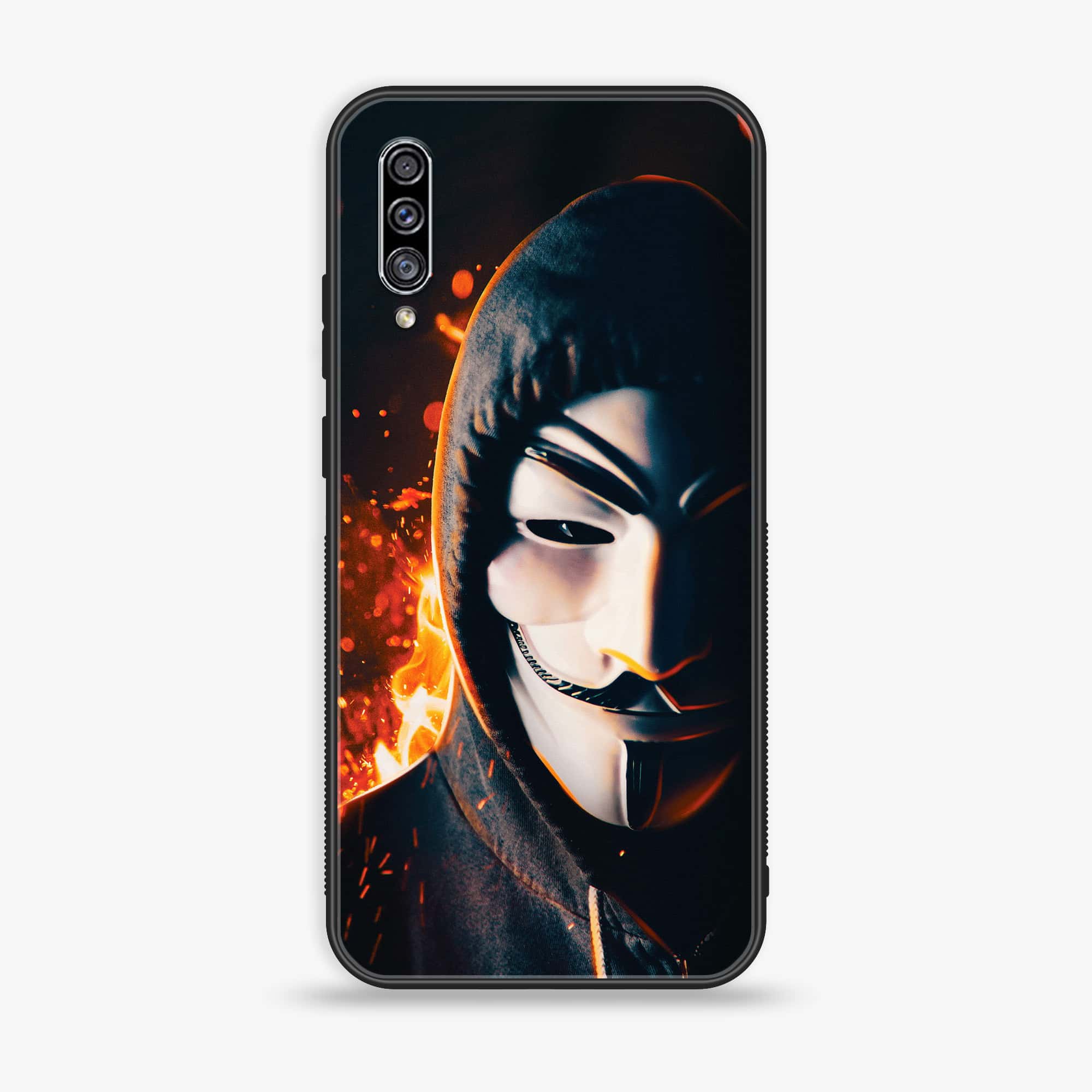Galaxy A50/ A50s/ A30s - Anonymous 2.0 Series - Premium Printed Glass soft Bumper shock Proof Case