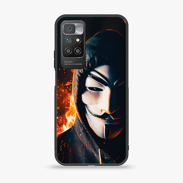 Redmi 10 - Anonymous 2.0 Design 6 - Soft Bumper shock Proof Glass Case CS-28279