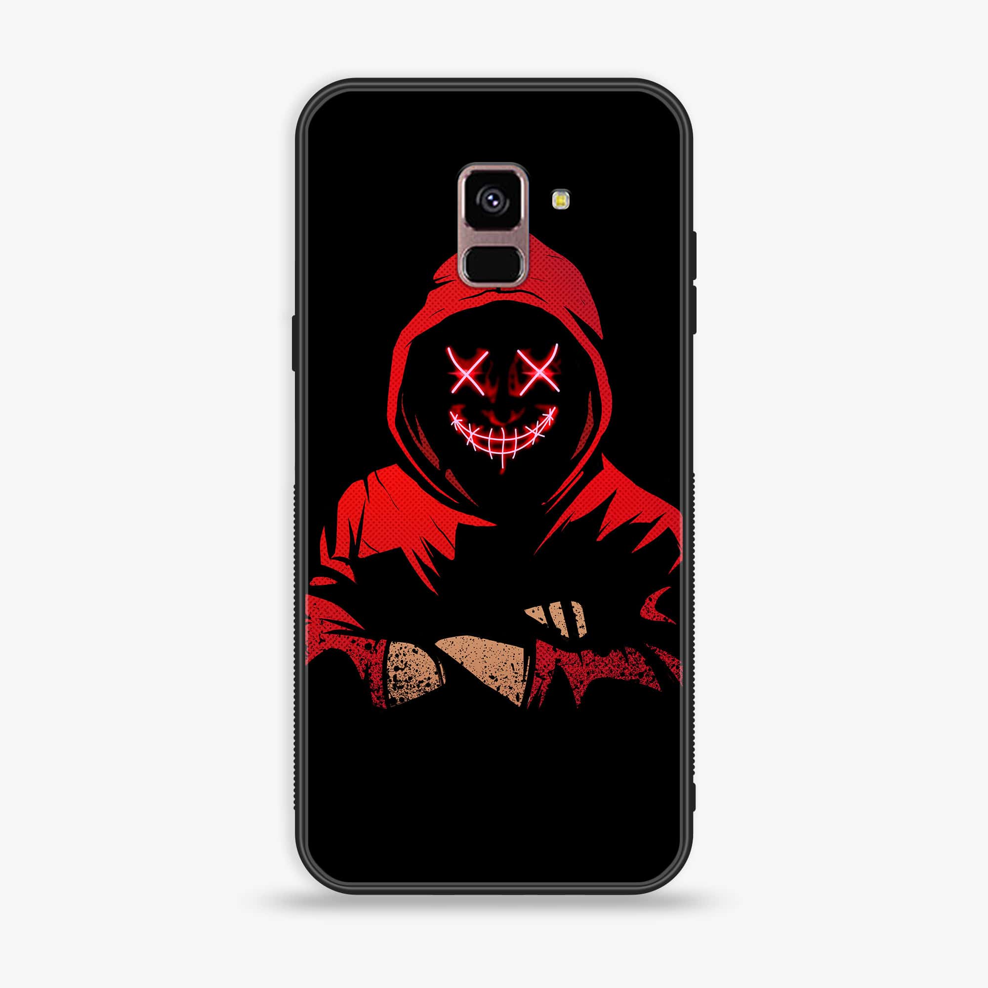 Samsung Galaxy A8+ (2018) - Anonymous 2.0 Series - Premium Printed Glass soft Bumper shock Proof Case