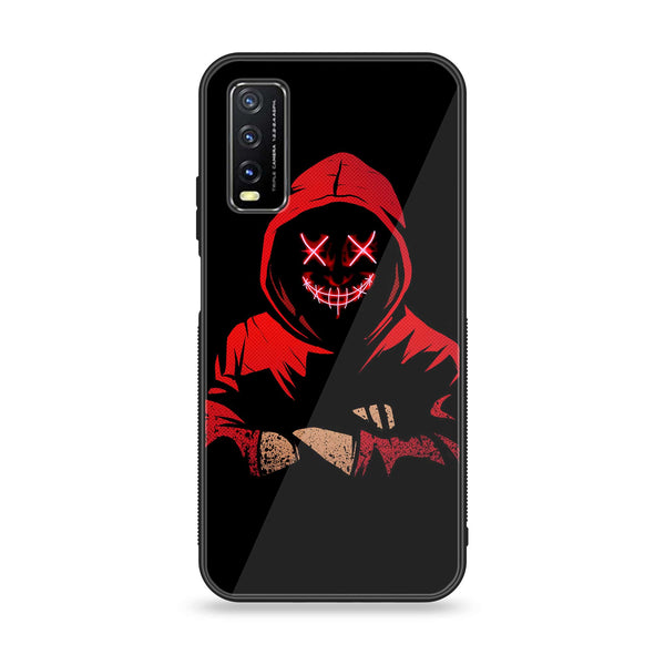 VIVO Y20/Y11S/Y12S/Y20A/Y20S/Y12A  -  Anonymous 2.0  Design 5  Premium Printed Glass soft Bumper shock Proof Case  CS-32498