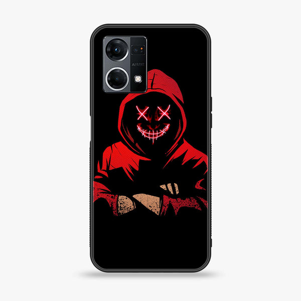 Oppo F21 Pro 4G Anonymous 2.0 Design 5 Premium Printed Glass soft Bumper shock Proof Case CS-17216