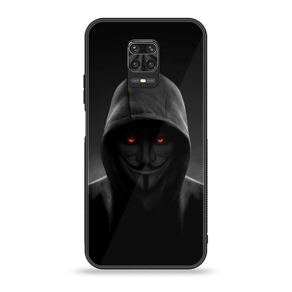 Xiaomi Redmi Note 9S - Anonymous 2.0 Design 4 - Premium Printed Glass soft Bumper shock Proof Case  CS-34301