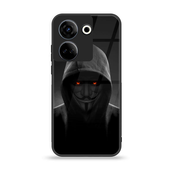 Tecno Camon 20 / 20 pro  - Anonymous 2.0 Design 4 - Premium Printed Glass soft Bumper shock Proof Case CS-22638 CS-32825