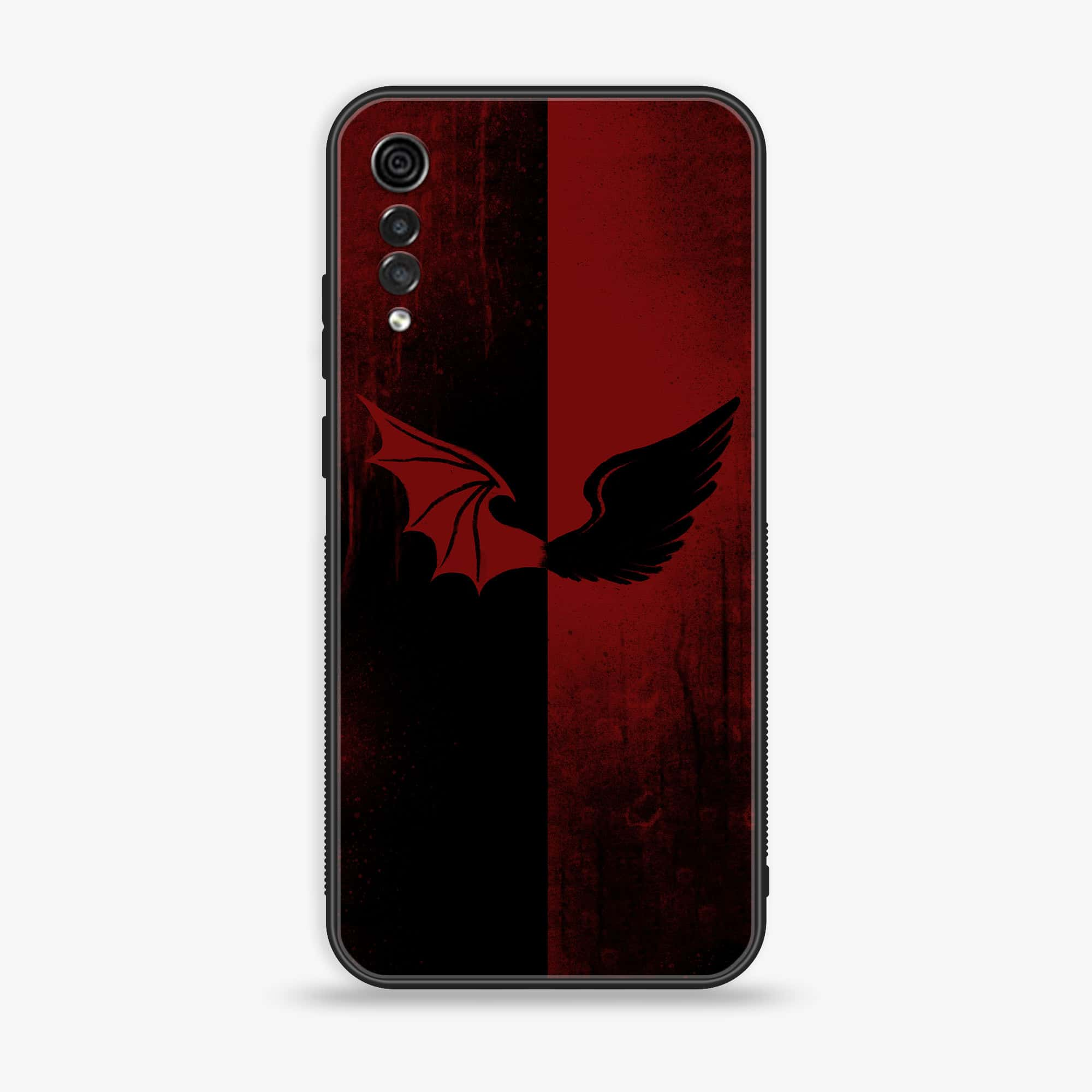 LG Velvet - Angel Wings 2.0 Series - Premium Printed Glass soft Bumper shock Proof Case