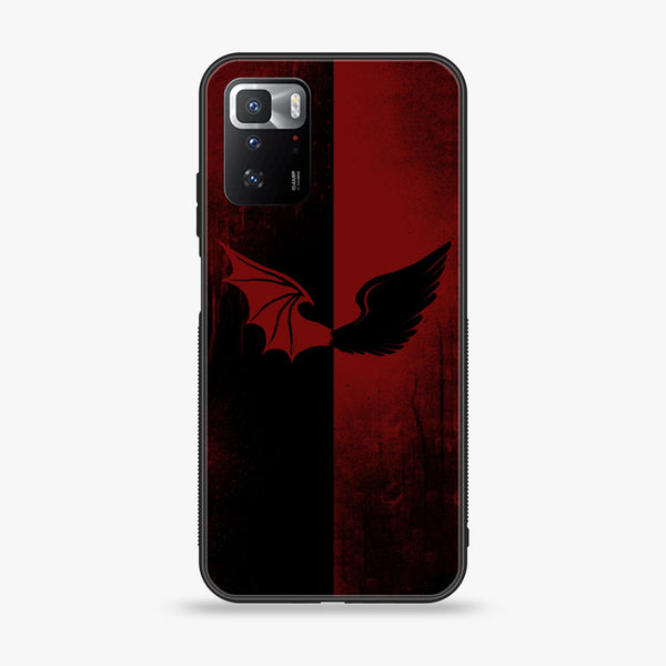 Xiaomi POCO X3 GT Angel Wings 2.0 Design 6  Premium Printed Glass soft Bumper shock Proof Case  CS-30387