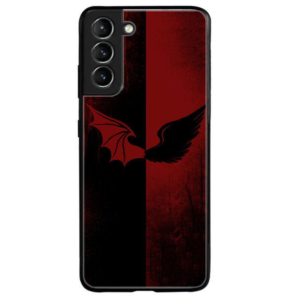 Galaxy S21 Plus - Angel Wings 2.0 Design 7 - Premium Metal Printed soft Bumper shock Proof Case CS-22751 CS-27932