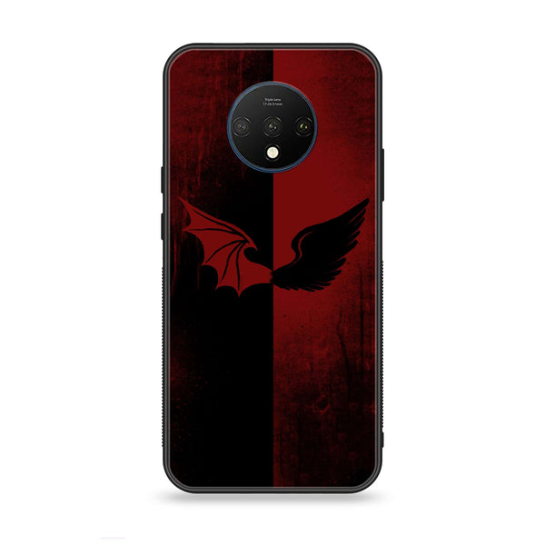 OnePlus 7T - Angel Wings 2.0  Design 6  - Premium Metal Printed soft Bumper Shock Proof Case