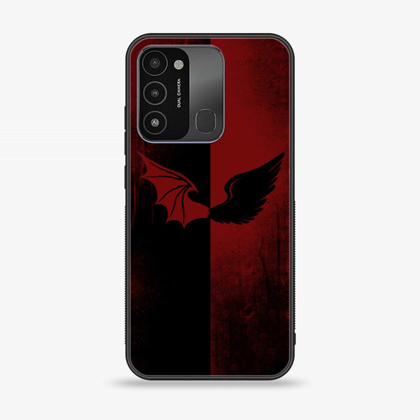 Tecno Spark 8C/Spark Go 2022  Angel Wings 2.0 Design 6 Premium Printed Glass soft Bumper shock Proof Case CS-17654