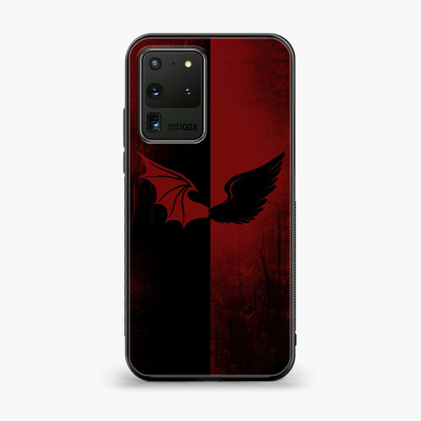 Samsung Galaxy S20 Ultra - Angel Wings 2.0 Design 8 - Premium Printed Glass soft Bumper shock Proof Case CS-36467