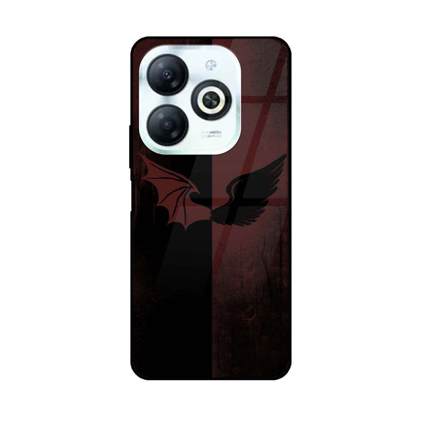 Tecno Spark GO 2024/ Smart 8/ Spark 20/ 20c/ Pop 8/ Hot 40i - Angel Wings 2.0 Design 6  - Premium Metal Printed soft Bumper shock Proof Case  CS-25317