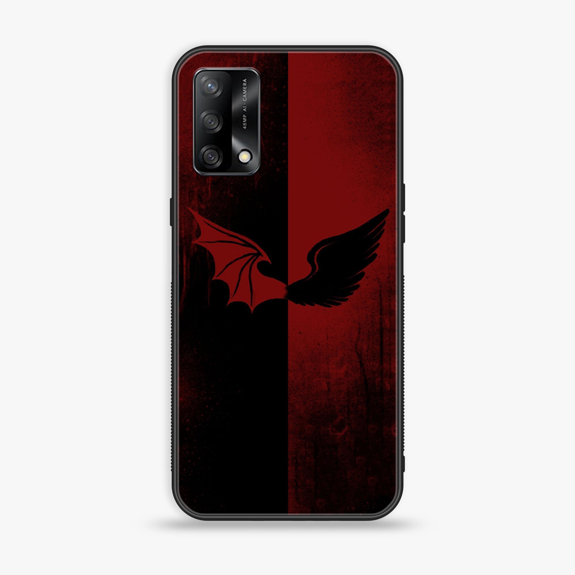 Oppo F19s - Angel Wings 2.0 Series - Premium Metal Printed soft Bumper shock Proof Case