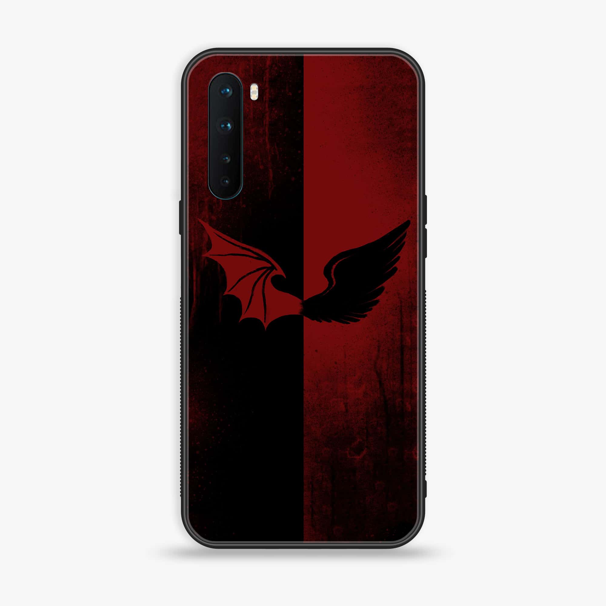 OnePlus Nord - Angel Wings 2.0 Series - Premium Printed Glass soft Bumper shock Proof Case
