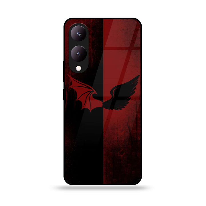 Vivo Y17S - Angel Wings Design 6 - Premium Printed Glass soft Bumper shock Proof Case CS-13347 CS-14519