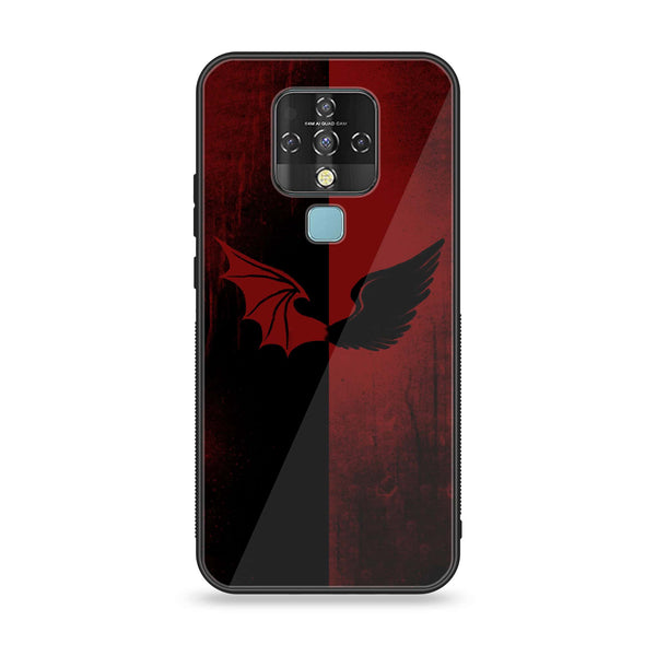 Tecno Camon 16 - Angel Wings 2.0 Design 6 - Premium Printed Glass soft Bumper shock Proof Case CS-20130