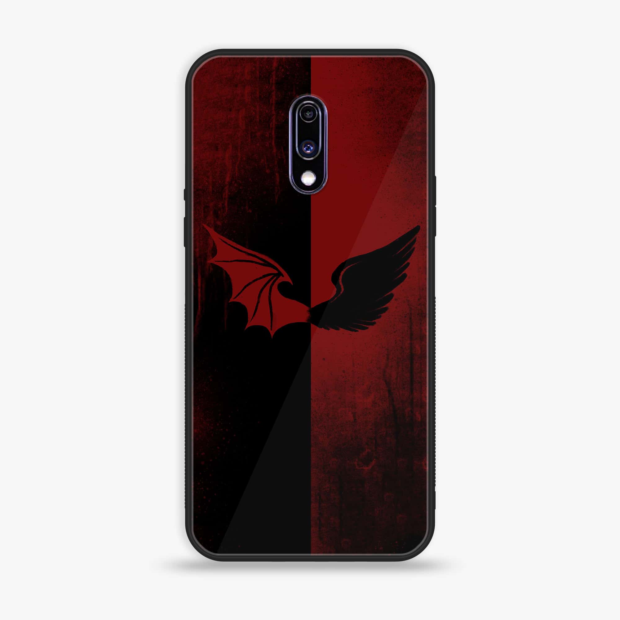 OnePlus 7 - Angel Wings 2.0 - Premium Printed Glass soft Bumper shock Proof Case