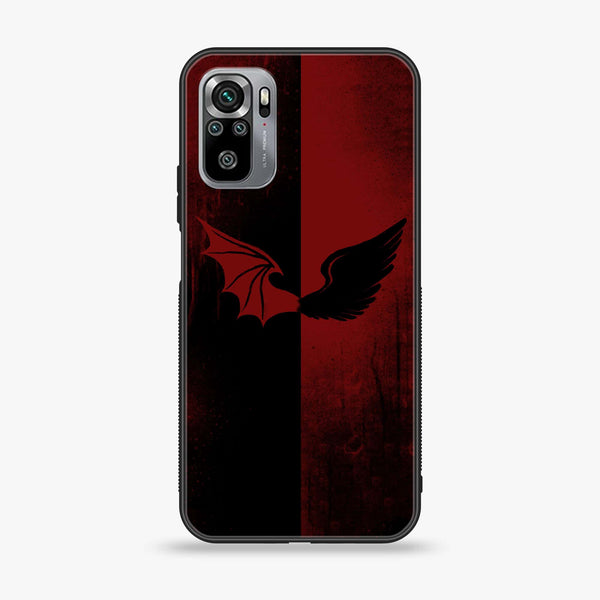 Xiaomi Redmi Note 10S - Angel Wings 2.0 Series Design 6 - Premium Printed Glass soft Bumper shock Proof Case CS-23166