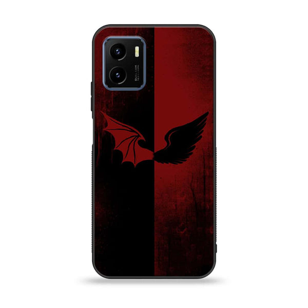 Vivo Y15s Angel Wings 2.0 Design 6 Premium Printed Glass soft Bumper shock Proof Case CS-44709