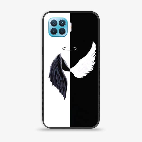 Oppo F17 - Angel Wings 2.0 Design 5 - Premium Printed Glass soft Bumper shock Proof Case  CS-34972