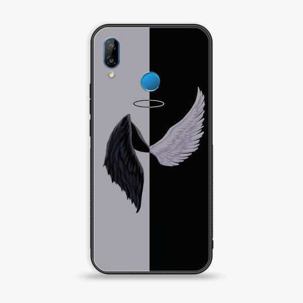 Huawei Y9 (2019) - Angel Wings 2.0 Design 5 - Premium Printed Glass soft Bumper shock Proof Case CS-14908 CS-15313