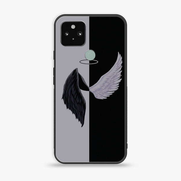 Google Pixel 5- Angel Wings 2.0 Design 5- Premium Metal Printed soft Bumper Shock Proof Case CS-11251 CS-11424 CS-16317