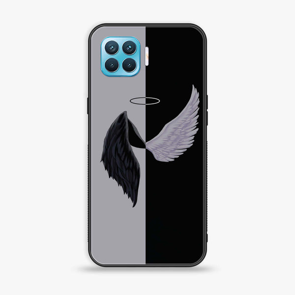 Oppo F17 Pro - Angel Wings 2.0 Series Design 5  - Premium Printed Glass soft Bumper shock Proof Case  CS-19041