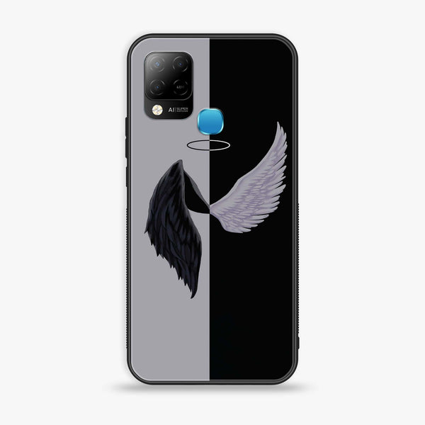 Infinix Hot 10s Angel Wings 2.0 Design 5 Premium Printed Glass soft Bumper shock Proof Case CS-20875