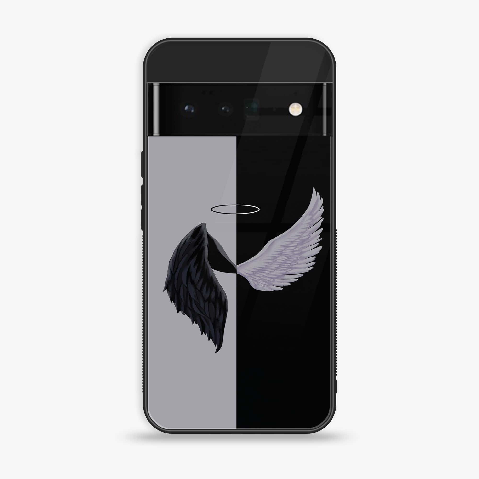 Google Pixel 6 - Angel Wings 2.0 Series - Premium Printed Glass soft Bumper shock Proof Case