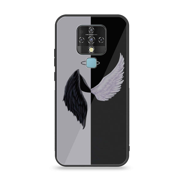 Tecno Camon 16 - Angel Wings 2.0 Design 5- Premium Printed Glass soft Bumper shock Proof Case CS-12962